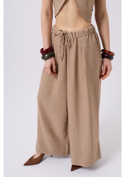 Düşük Bel Oversize Keten Pantolon fırsatları