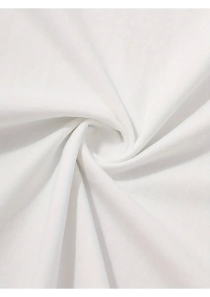 Baskılı Oversize Bisiklet Yaka T-Shirt - Beyaz fırsatları