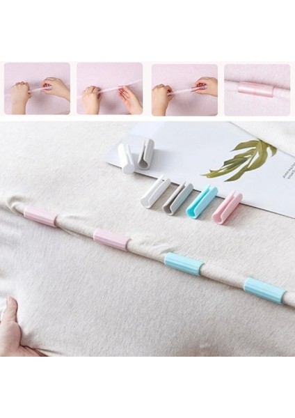 12 Adet Çok Amaçlı Çarşaf Tutucu, Sabitleyici ,kaydırmaz Nevresim Örtü Düzenleyici Klipsler (5047) indirimleri