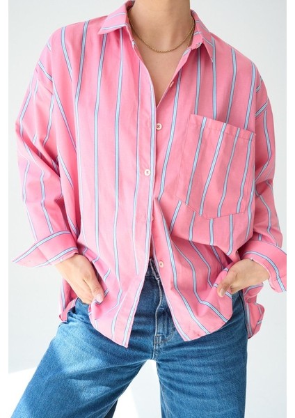 Cepli Gömlek - Pembe-Mavi fiyatları