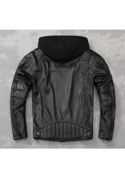 Çıkartılabilir Kapüşonlu Hakiki Deri Mont Slimfit Kesim fırsatları