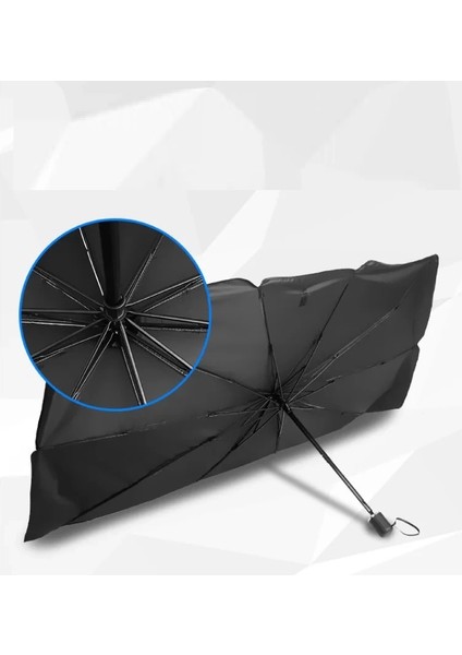 Katlanabilir Araç Ön Camı Güneş Koruyucu Gölge Şemsiye Araba Şemsiyesi (130X75 Cm) fırsatları