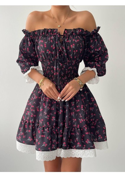 Marne Beli Lastikli Mini Elbise fiyatları