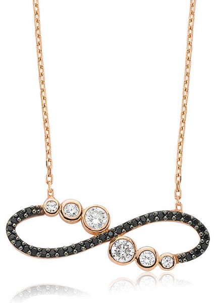 925 Ayar Gümüş Su Yolu Sonsuzluk Kadın Gümüş Kolye PT2610131