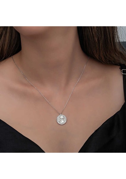 925 Ayar Gümüş Fil Motifli Şans Kadın Kolye T8330 modelleri