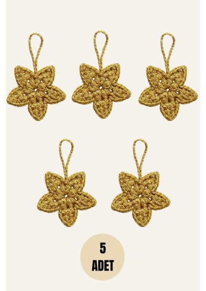 Home Noella 5'li El Yapımı Altın Gold Renk Yıldız Yılbaşı Ağacı Süs Seti fiyatları