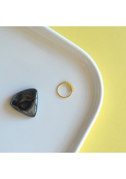 925 Ayar Gümüş Halka Taşlı Hızma Burun Piercing 9 mm Gold Renkli modelleri