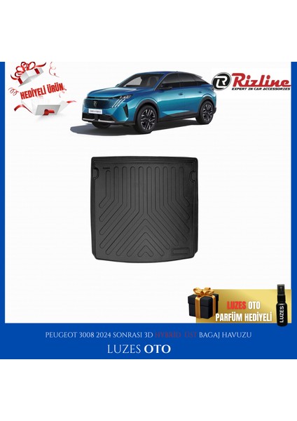 Peugeot 3008 Hybrid 3D Üst Bagaj Havuzu 2024 Model Uyumlu