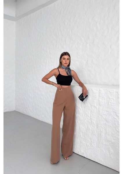 Yüksek Bel Pensli̇ Palazzo Pantolon