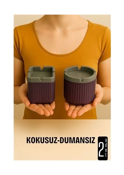Kokusuz Dumansız Küllük - 2 Li Küllük Seti Kafe Küllüğü Restoran Küllüğü Masaüstü Küllük fiyatları