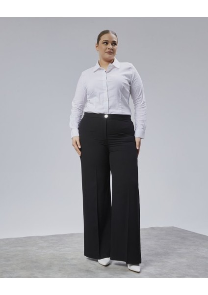 Poly Viscose Full Lycra Beli̇ Lasti̇kli̇ Battal Pantolon fırsatları