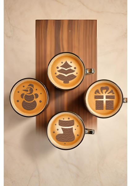 Kahve Şablonu, Kahve Süsleme Seti, Tatlı Süsleme Seti, 4'lü Set fırsatları