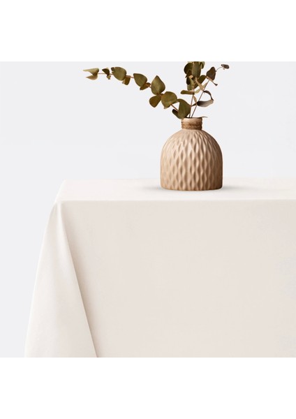 Bej Keten Masa Örtüsü - Doğal & Şık Masa Örtüsü Modeli 110X160 cm