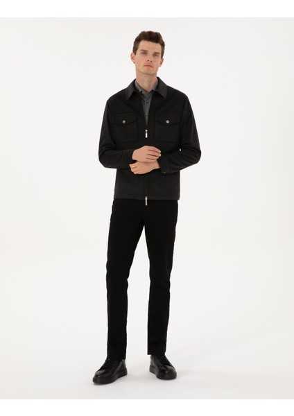 Erkek Antrasit Regular Fit Fermuarlı Ceket 50316426-VR006 fırsatları