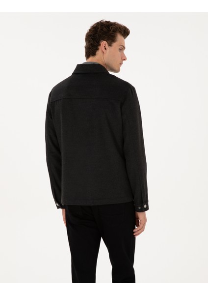 Erkek Antrasit Regular Fit Fermuarlı Ceket 50316426-VR006 indirimleri