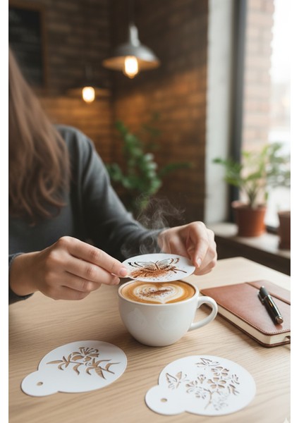 Kahve Şablonu, Kahve Süsleme Seti, Tatlı Süsleme Seti, 4'lü Set fiyatları