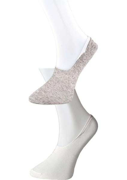 Gri ve Beyaz Erkek Babet Çorap 12 Çift modelleri