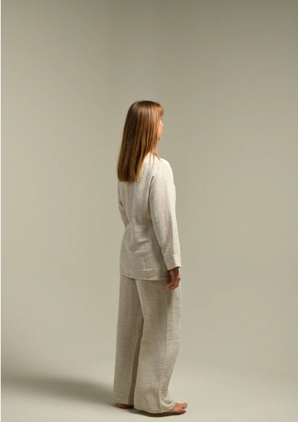 Kenevir Yüksek Bel Pantolon