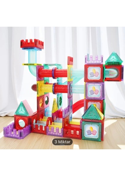 Mıknatıslı 3D Kaydırak Borulu Yapı Blok Zeka Geliştirici (45 Parça ) modelleri