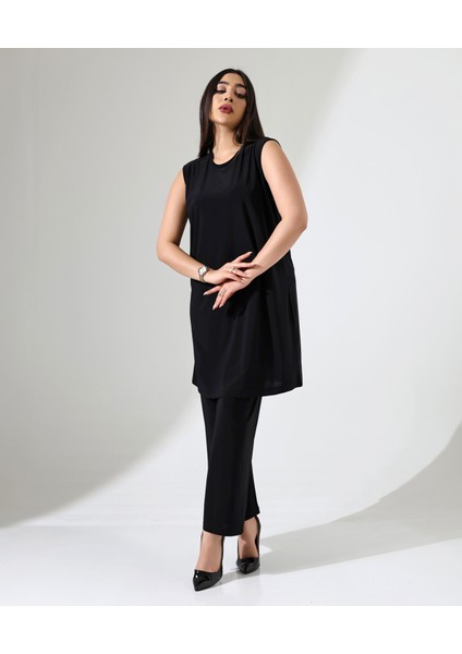 Battal Beden Sıfır Kol Tunik