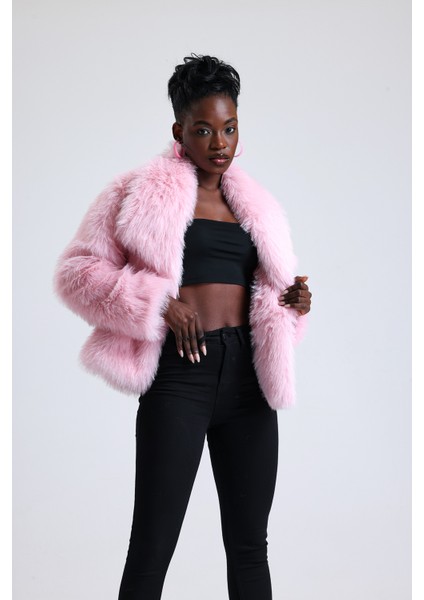 Geniş Yaka Kalın Kürk Mont Kaban fiyatları