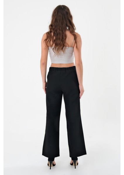 Kadın Siyah Lastikli Palazzo Pantolon fırsatları