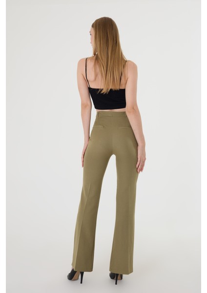 Kadın Haki Ispanyol Paça Pantolon fiyatları