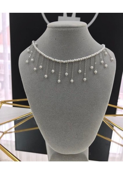 Şıklığınızı Tamamlayacak Beyaz Inci Zincir Kolye