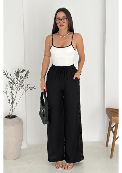 Kadın Yanları Dantel Astarlı Şortlu Pantolon – Hafif & Feminen Stil fiyatları