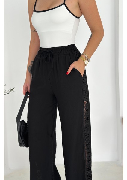 Kadın Yanları Dantel Astarlı Şortlu Pantolon – Hafif & Feminen Stil indirimleri