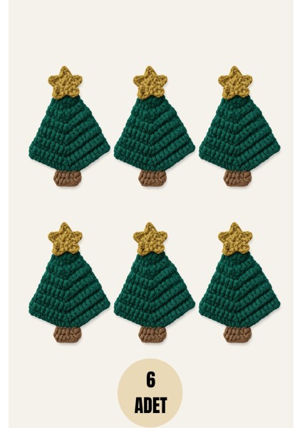 Home Noella 6'lı El Yapımı Yeşil Çam Ağacı Yılbaşı Süs Seti fiyatları