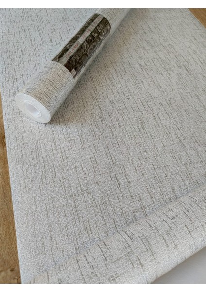 Sade Desenli Gümüş Detaylı Hava Alabilen Duvar Kağıdı 53 cm x 10 Metre fırsatları