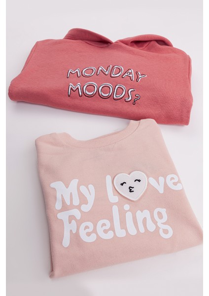 Kız Çocuk 2'li Paket Basic Sweatshirt fiyatları