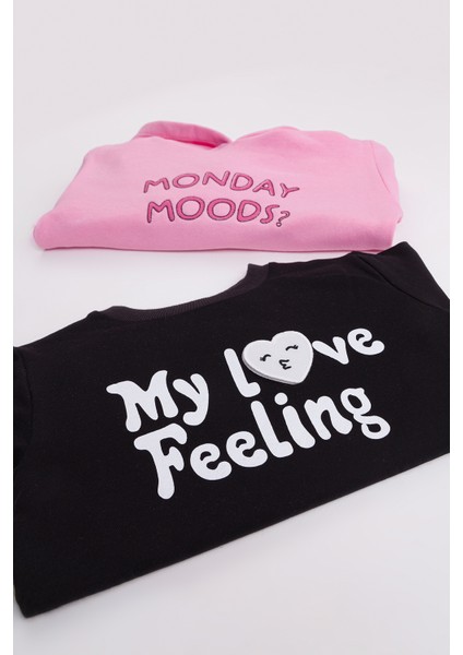 Kız Çocuk 2'li Paket Basic Sweatshirt fiyatları