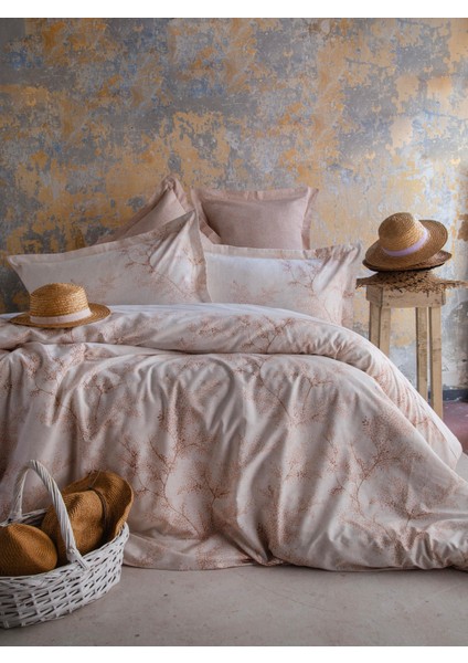 Çift Kişilik Mila Terracota Nevresim Takımı