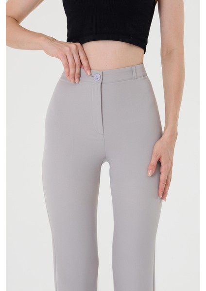 Kadın Gri Ispanyol Paça Pantolon fırsatları