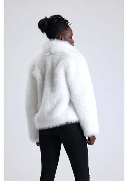 Geniş Yaka Kalın Kürk Mont Kaban fırsatları