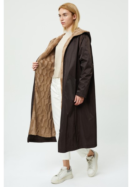 Veger Içi Kürklü Su Geçirmez Uzun Trençkot modelleri