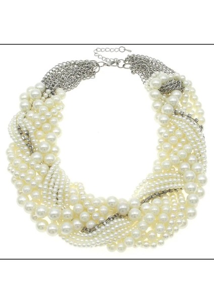 Şıklığınızı Tamamlayacak Taşlı Inci Boncuk Kadın Kolye fiyatları