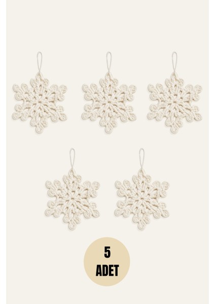 Home Noella 5'li El Yapımı Beyaz Kartanesi Yılbaşı Ağacı Için Zarif Süs Seti fiyatları