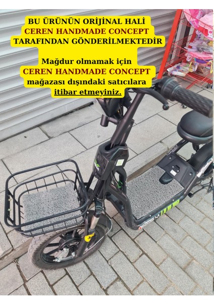 Vsm Uyumlu Paspas ve Ön Sepet Paspası, Gri Ikili Vsm Paspas, Elektrikli Bisiklet Aksesuar Vsm Paspas