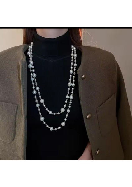 Zarif ve Modern 2'li Inci Kolye Seti ile Şıklığınızı Tamamlayın