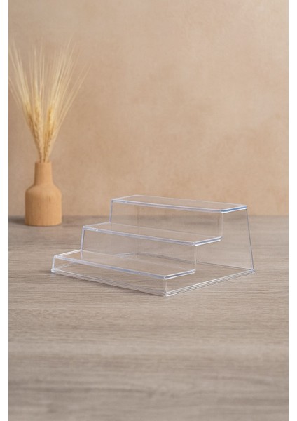 3 Merdivenli Pleksi Stand Baharatlık Standı Kozmetik Standı Sadece Stand