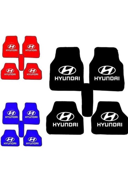 Hyundai Accent Era Logolu Mavi Halı Paspas Çift Kat