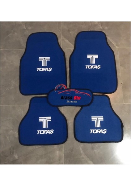 Tofaş Kartal Logolu Mavi Halı Paspas Seti