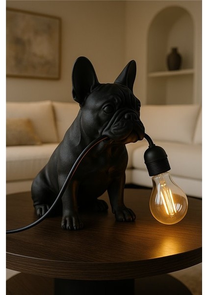 French Bulldog Köpek Figürlü Masa Lambası Modern Dekoratif Aydınlatma fiyatları