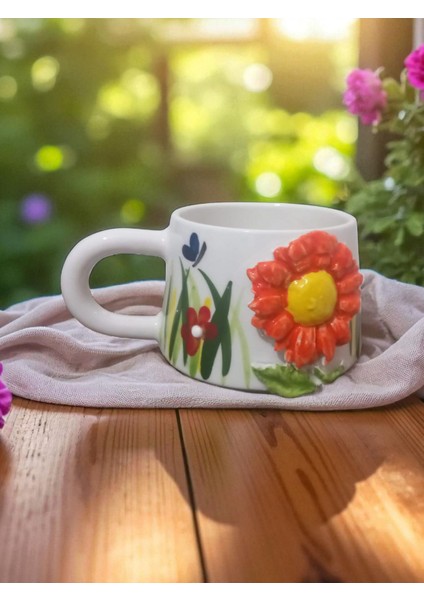 Seramik El Yapımı 3 Boyutlu Fincan