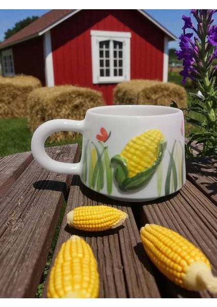 Seramik El Yapımı 3 Boyutlu Fincan