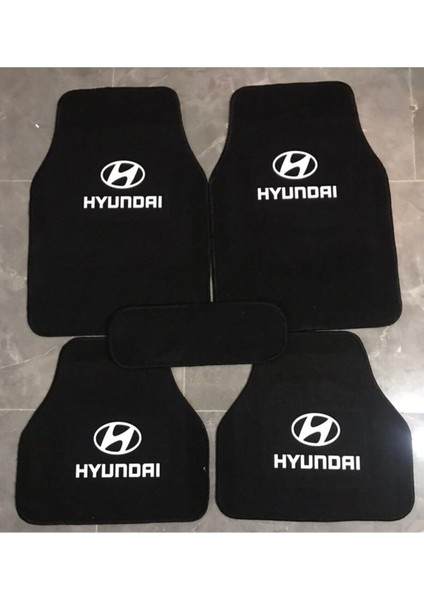 Hyundaı Logolu Füme Halı Paspas Çift Kat Uyumlu