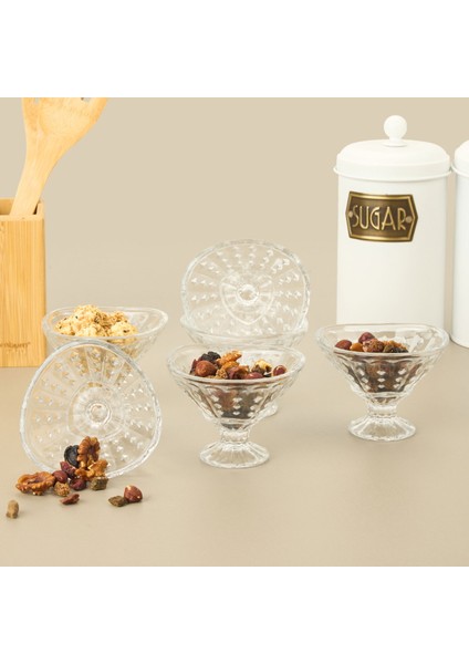 Alder 6'lı Ayaklı Kase - Şeffaf